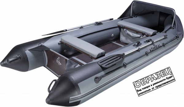 Изображение товара Надувная лодка Адмирал 375 Sport (серый/черный)