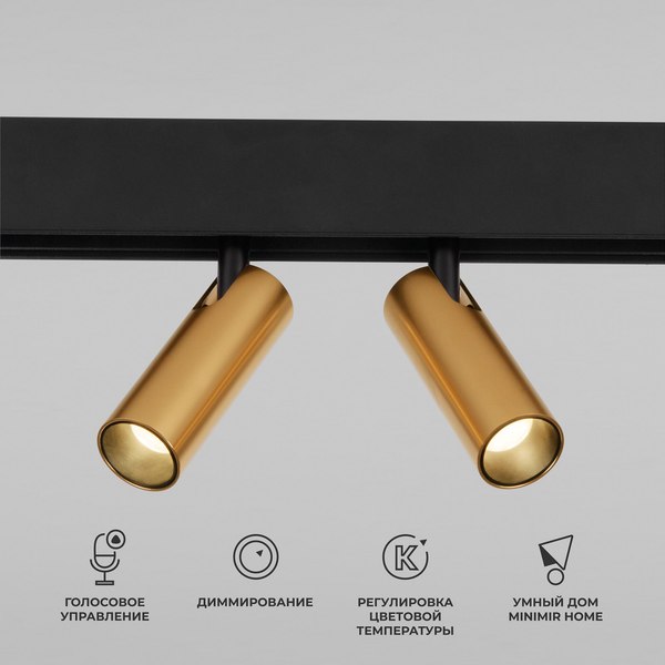 Трековый светильник Elektrostandard Slim Magnetic Dim Dual 14W 2700-6500K 85056/01 (латунь)
