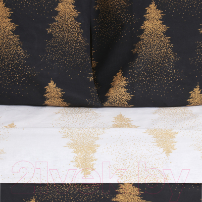 Комплект постельного белья Этель Golden Christmas Евро / 10385165