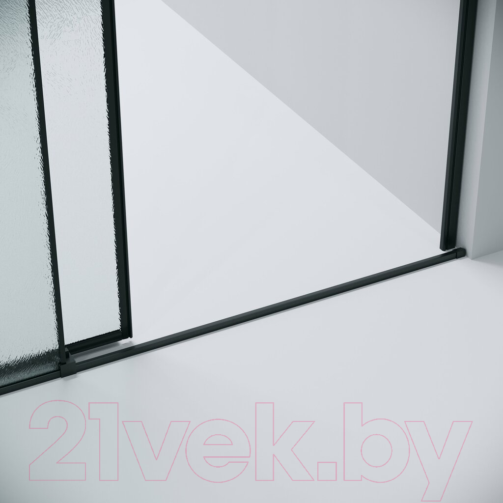 Душевая дверь Grossman Galaxy 140x195 / 100.K33.01.140.21.02 (черный матовый/шиншилла стекло) — фото 6