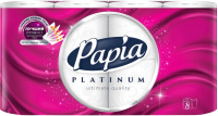Туалетная бумага Papia Platinum белая 5и слойная (8рул) - 
