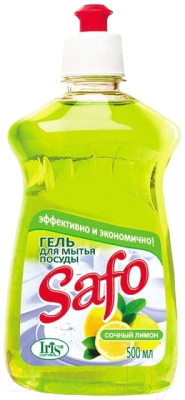 Средство для мытья посуды Iris Cosmetic Safo Сочный лимон (500мл)