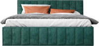 Двуспальная кровать ДСВ Лана 1.4 с подъемным механизмом (зеленый софт) - 