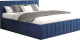 Двуспальная кровать ДСВ Лана 1.6 с подъемным механизмом (синий софт) - 