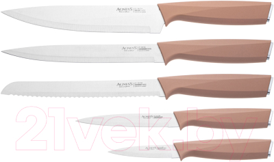 Набор ножей Agness 911-764 (с разделочной доской)