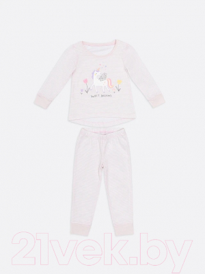 Пижама детская Mark Formelle 567720 (р.110-56, светло-розовая полоска на молочном)