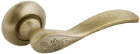 Ручка дверная Аллюр Арт Шэрон с накладкой AB 1700 (старая бронза) - 