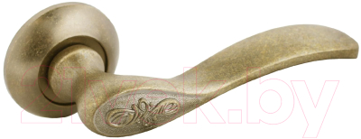 Ручка дверная Аллюр Арт Шэрон с накладкой AB 1700 (старая бронза)