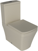 Унитаз напольный Quarter Bath 70CG06001 + 70CG60001 с арматурой (сиденье Slim с микролифтом) - 