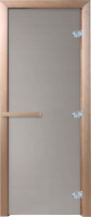 Стеклянная дверь для бани/сауны Doorwood Теплое утро 180х70 / DW02233 (сатин, коробка хвоя) - 