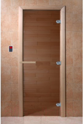 Стеклянная дверь для бани/сауны Doorwood Теплый день 190x60 / DW03668 (коробка хвоя)