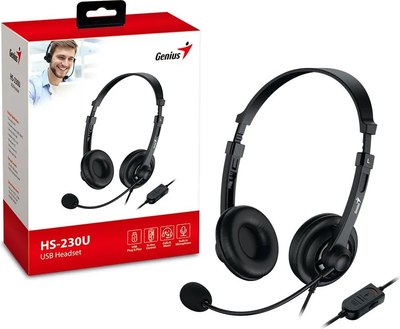 Наушники-гарнитура Genius HS-230U (черный)