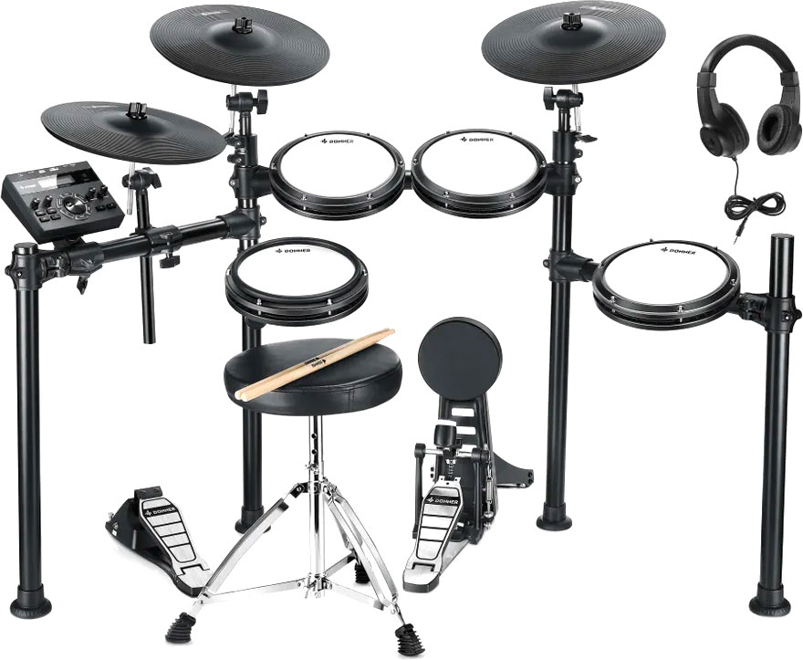 Ударная установка электронная Donner DED-200 Electric Drum Set 5 Drums 3 Cymbals