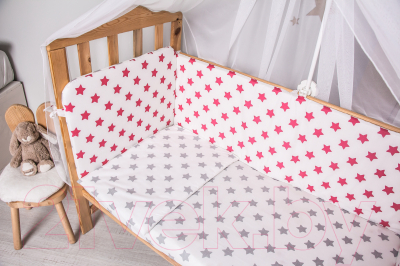 Комплект постельный для малышей Баю-Бай Геометрия К31-Г1 (красный)