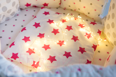 Комплект постельный для малышей Баю-Бай Геометрия К51-Г1 (красный)