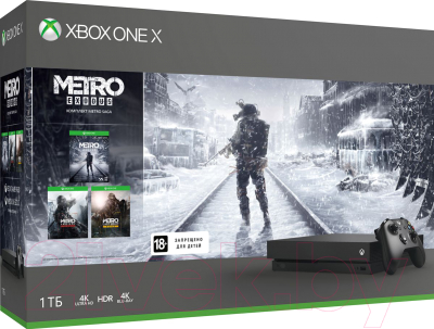 Игровая приставка Microsoft Xbox One X 1ТБ + Metro Exodus (CYV-00289)
