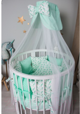 Комплект постельный для малышей Баю-Бай Птичий рай К91-П3 (бирюзовый)