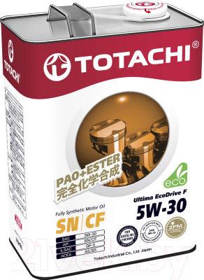 Моторное масло Totachi Ultima EcoDrive F 5W30 SN/CF A5/B5 GF-5 / 4562374690967 (4л)