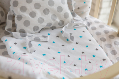 Комплект постельный для малышей Баю-Бай Геометрия К91-Г4 (синий)