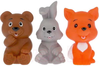 Набор игрушек для ванной Капитошка Заяц, лиса, мишка / LXB333-335-336 