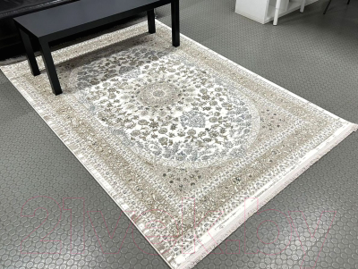 Ковер Radjab Carpet Валенсия Прямоугольник S022A / 10593RK (1.2x1.8, Cream/Vizon)