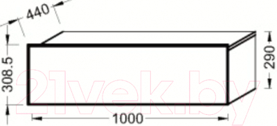 Тумба под умывальник Jacob Delafon Formilia Standart 100 / EB1000-HU-F47 (капучино)