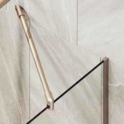 Стеклянная шторка для ванны MaybahGlass MGV-253-2у (сатин стекло/бронзовый)