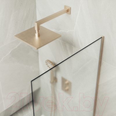 Стеклянная шторка для ванны MaybahGlass MGV-253-2у (сатин стекло/бронзовый)