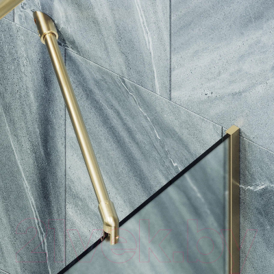 Стеклянная шторка для ванны MaybahGlass MGV-149-3у (сатин стекло/золотой)