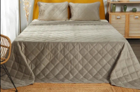 Набор текстиля для спальни Vip Camilla 240-260 (ромб, коричневый) - 