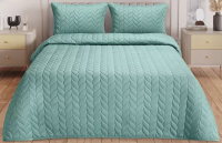 Набор текстиля для спальни Vip Camilla 240-260 (косичка, бирюзовый) - 