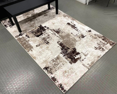 Коврик Radjab Carpet Астра Прямоугольник 1239A / 10890RK (1.2x1.8, Brown/Beige)