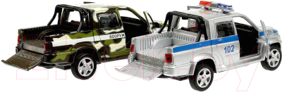 Автомобиль игрушечный Технопарк УАЗ Пикап полиция/война / PICKUP-12DB6-MIP 