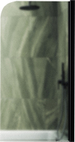 Стеклянная шторка для ванны MaybahGlass MGV-610-6 (сатин стекло/черный) - 