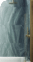 Стеклянная шторка для ванны MaybahGlass MGV-610-3 (сатин стекло/золотой) - 