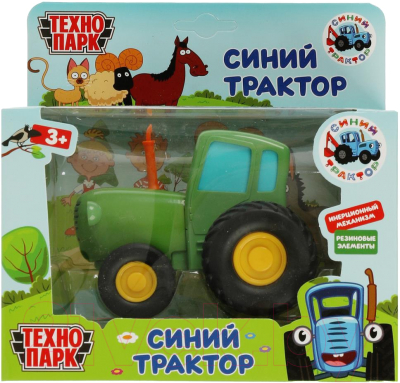 Трактор игрушечный Технопарк Синий трактор / BLUTRA-11-GN 