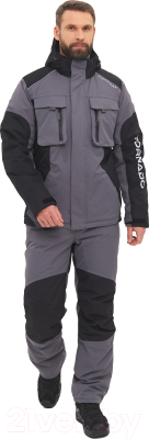 Костюм для охоты и рыбалки Huntsman Торнадо деми -15°C Breathable Серый (р-р 52-54/170-176)