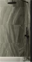 Стеклянная шторка для ванны MaybahGlass MGV-70-6ш (бронзовое стекло/черный) - 