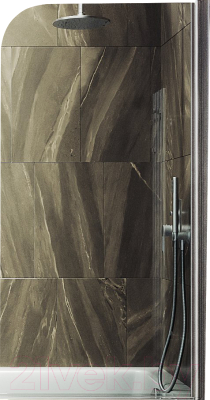 Стеклянная шторка для ванны MaybahGlass MGV-626-5 (прозрачное стекло/хром матовый)