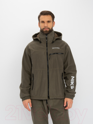 Костюм для охоты и рыбалки Huntsman Никс Люкс -5°C Alova Windblock Хаки (р-р 60-62/182-188)