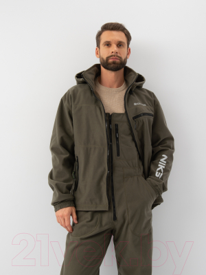 Костюм для охоты и рыбалки Huntsman Никс Люкс -5°C Alova Windblock Хаки (р-р 60-62/182-188)