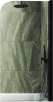 Стеклянная шторка для ванны MaybahGlass MGV-599-6 (прозрачное стекло/черный) - 