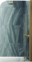 Стеклянная шторка для ванны MaybahGlass MGV-596-3 (прозрачное стекло/золотой) - 