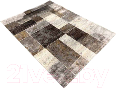 Ковер Radjab Carpet Браун Прямоугольник 5321A / 11015RK (1.6x3, Dark Grey/Dark Brown)