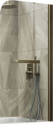 Стеклянная шторка для ванны MaybahGlass MGV-764-2 (прозрачное стекло/бронзовый)