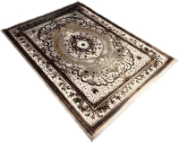 Ковер Radjab Carpet Браун Прямоугольник 5522B / 11024RK (1.6x3, Dark Brown/Light Grey) - 