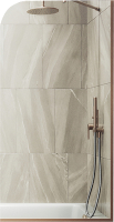 Стеклянная шторка для ванны MaybahGlass MGV-248-2у (прозрачное стекло/бронзовый) - 