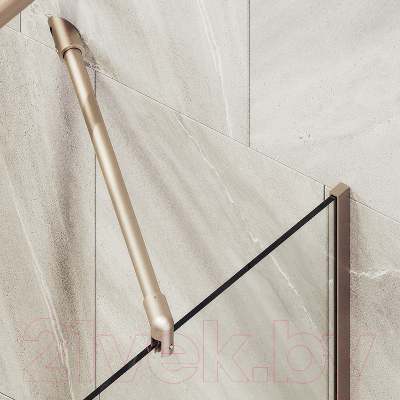 Стеклянная шторка для ванны MaybahGlass MGV-248-2у (прозрачное стекло/бронзовый)