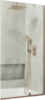 Стеклянная шторка для ванны MaybahGlass MGV-62-2у (прозрачное стекло/бронзовый) - 
