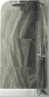 Стеклянная шторка для ванны MaybahGlass MGV-154-1у (прозрачное стекло/белый матовый) - 
